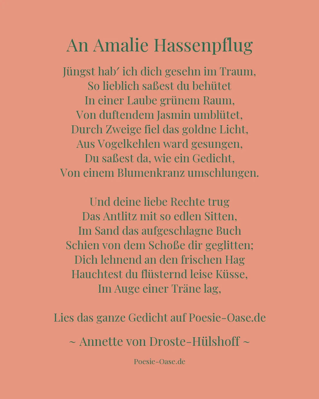 Illustration zu An Amalie Hassenpflug
