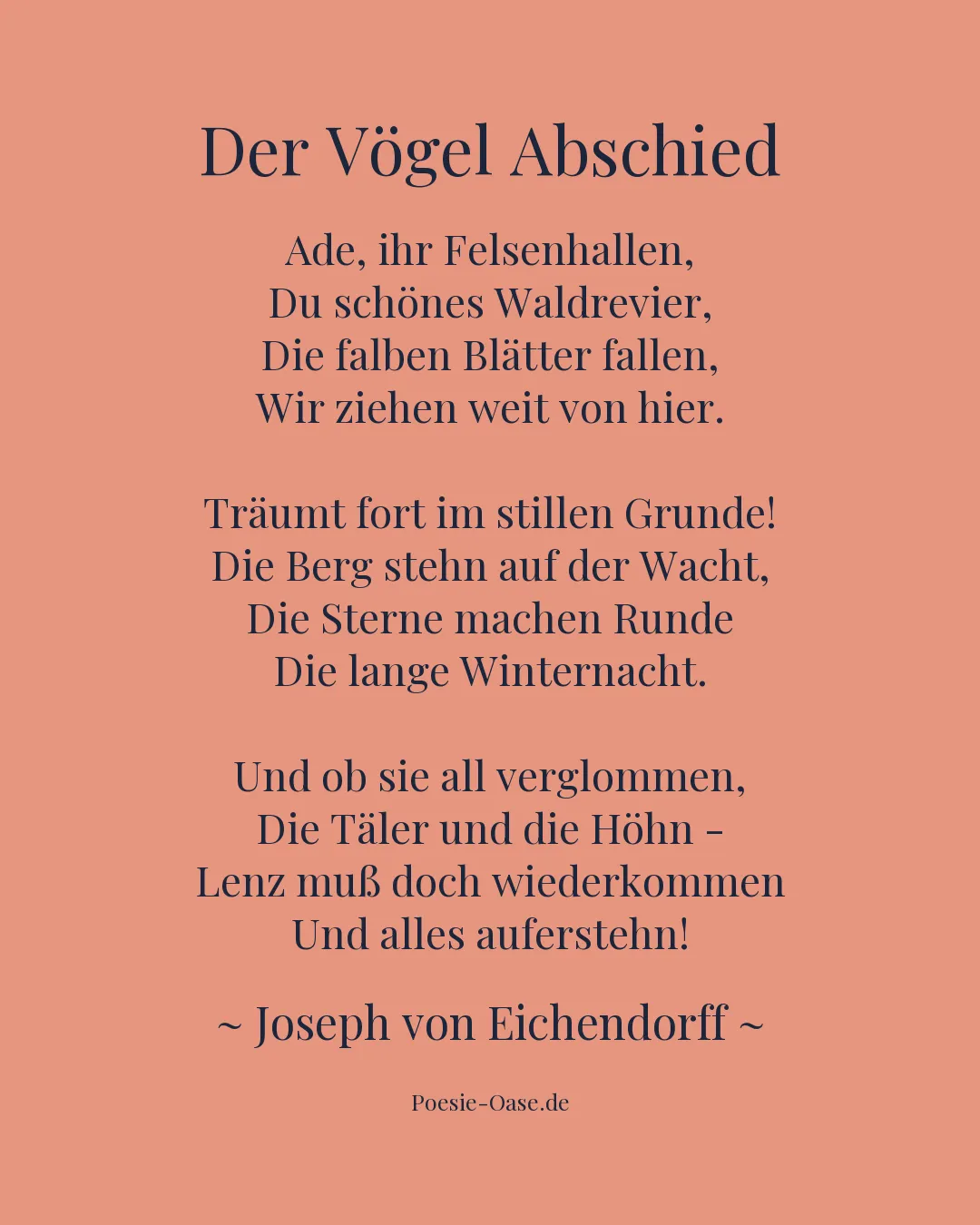 Illustration zu Der Vögel Abschied