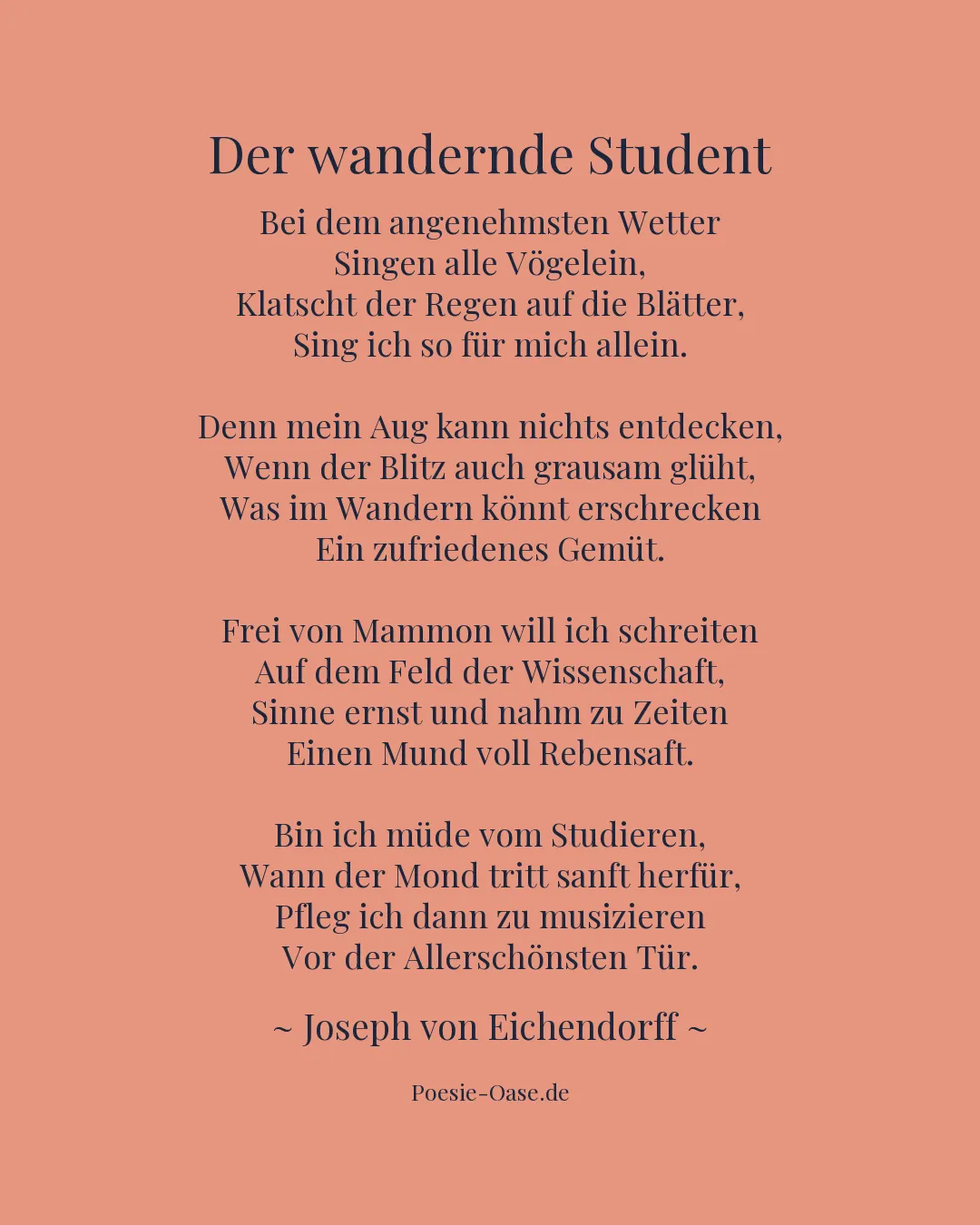 Illustration zu Der wandernde Student