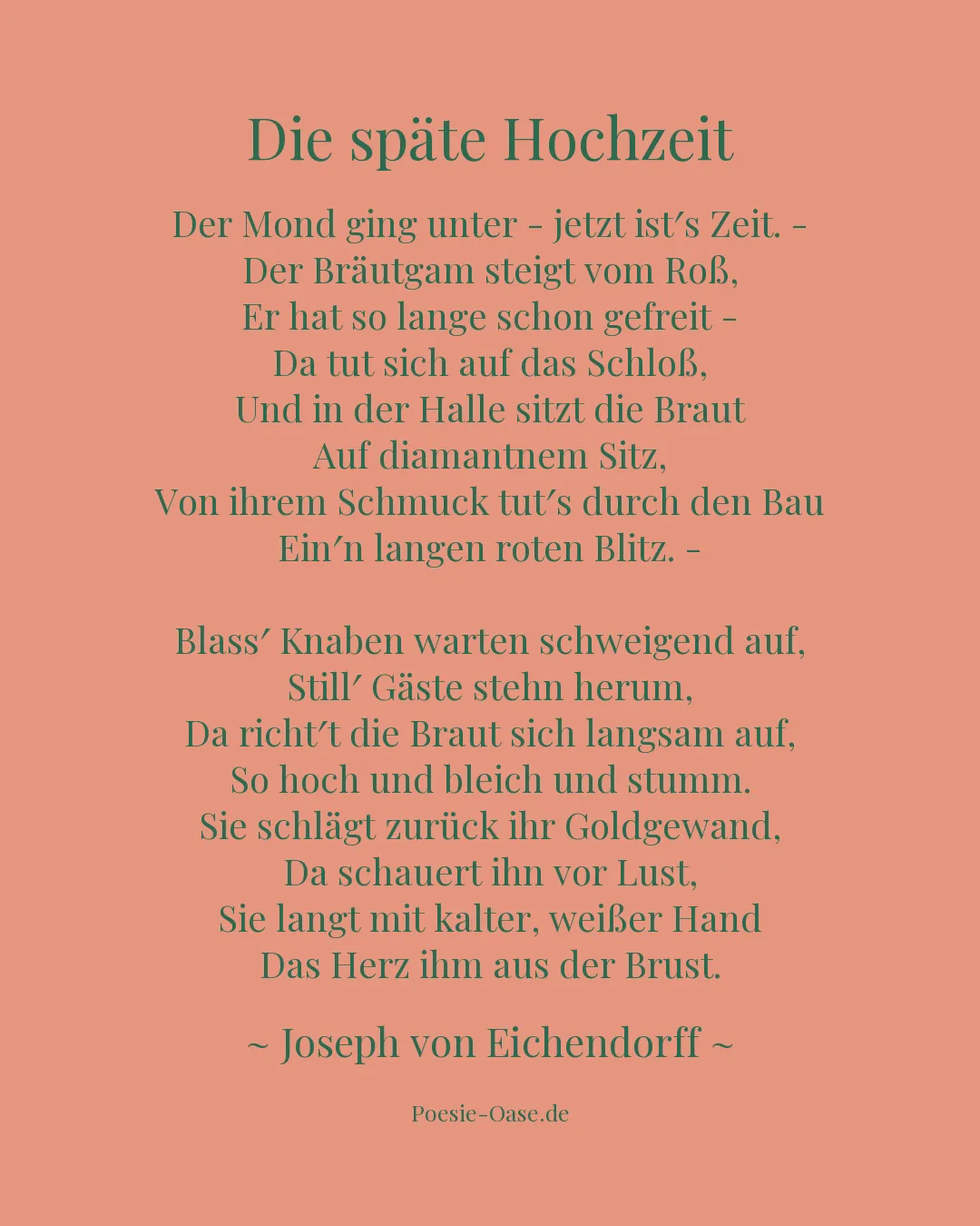 Illustration zu Die späte Hochzeit