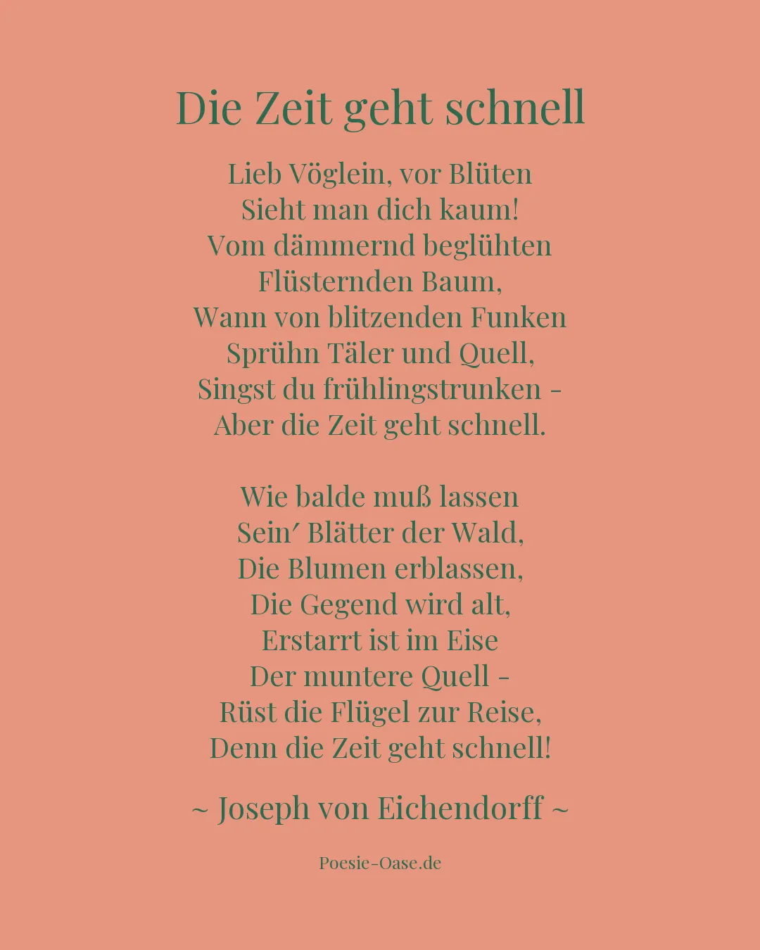 Illustration zu Die Zeit geht schnell