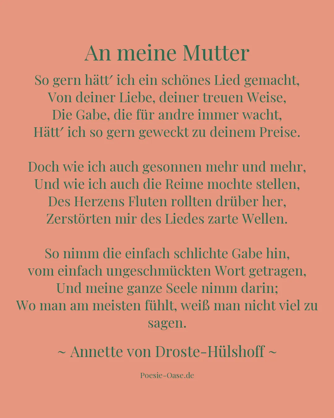 Illustration zu An meine Mutter