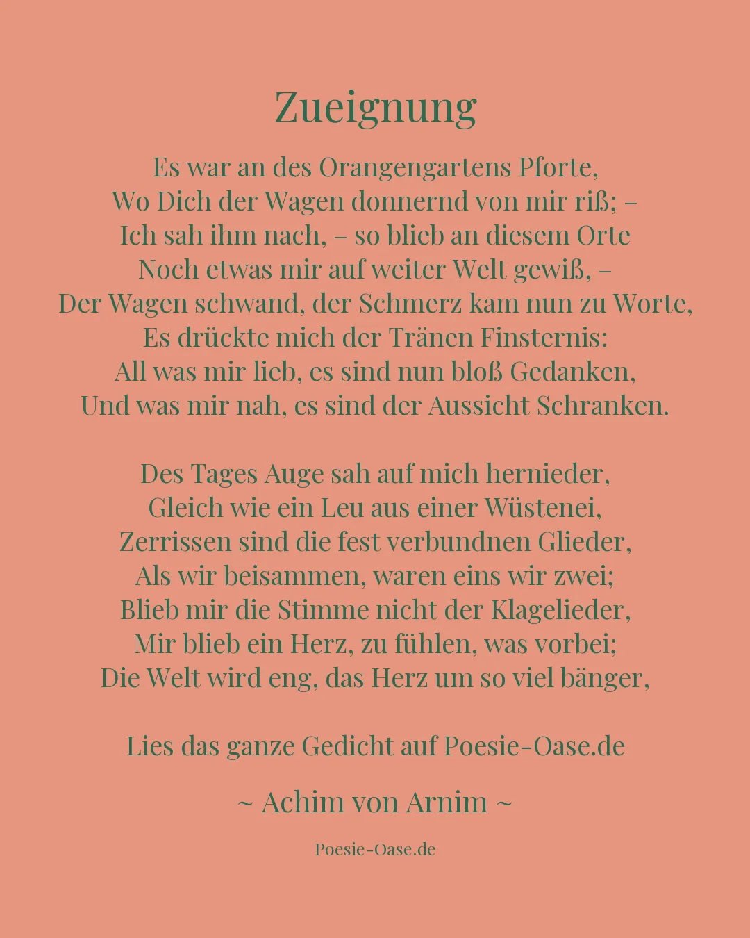 Illustration zu Zueignung
