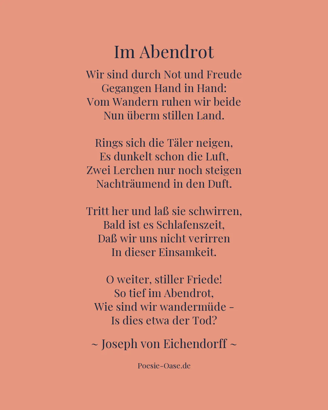 Illustration zu Im Abendrot