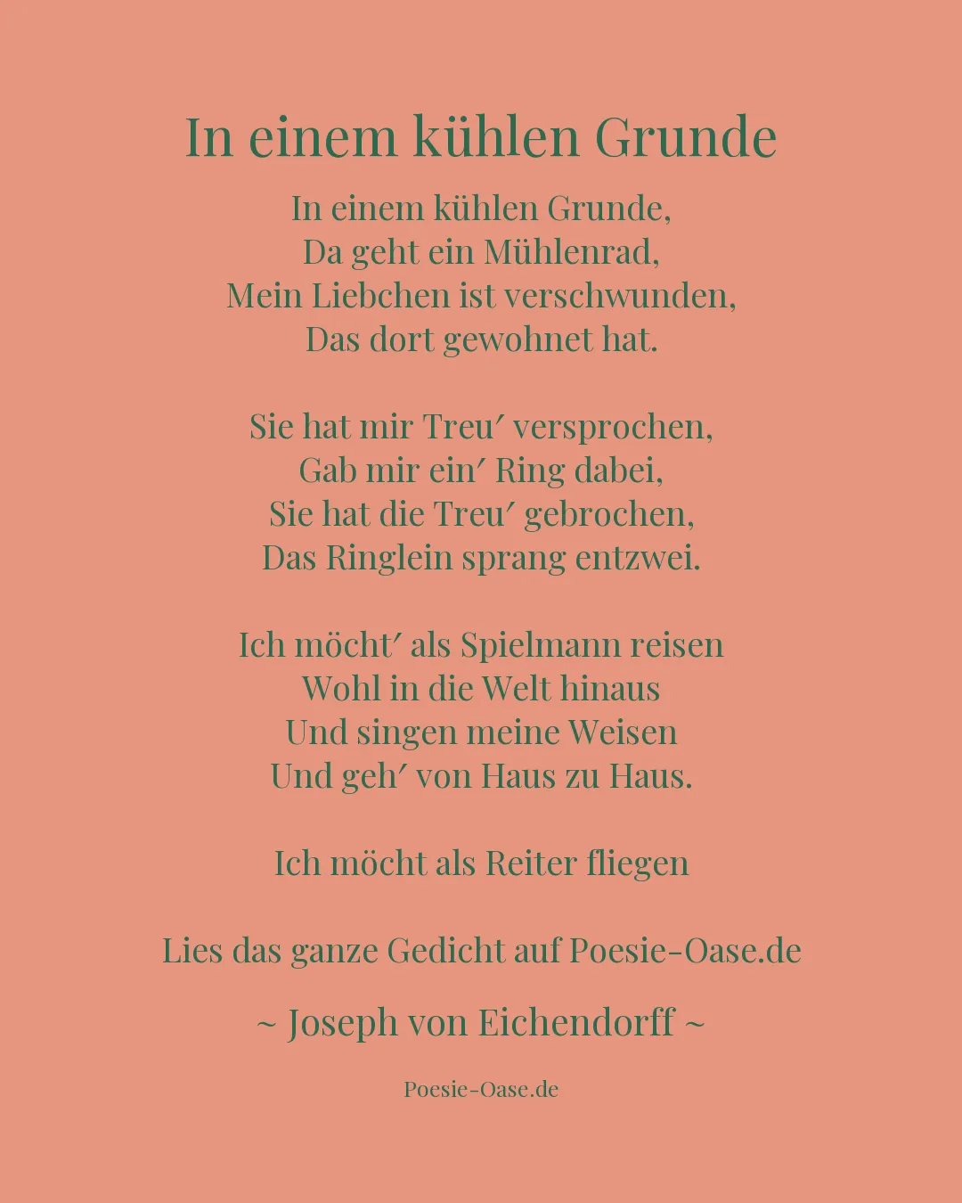 Illustration zu In einem kühlen Grunde