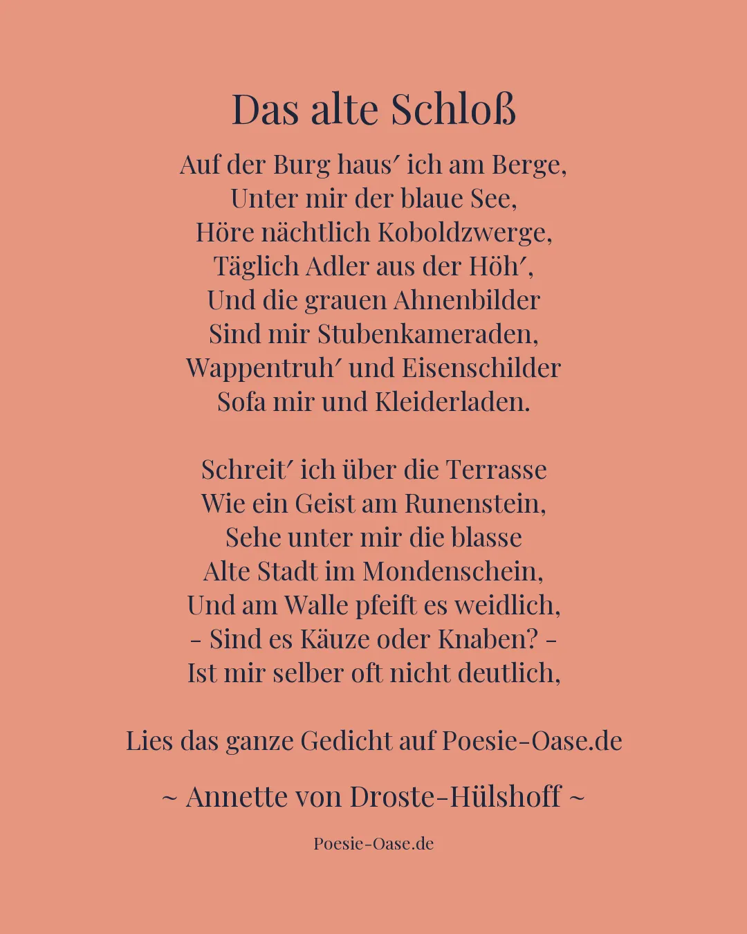Illustration zu Das alte Schloß