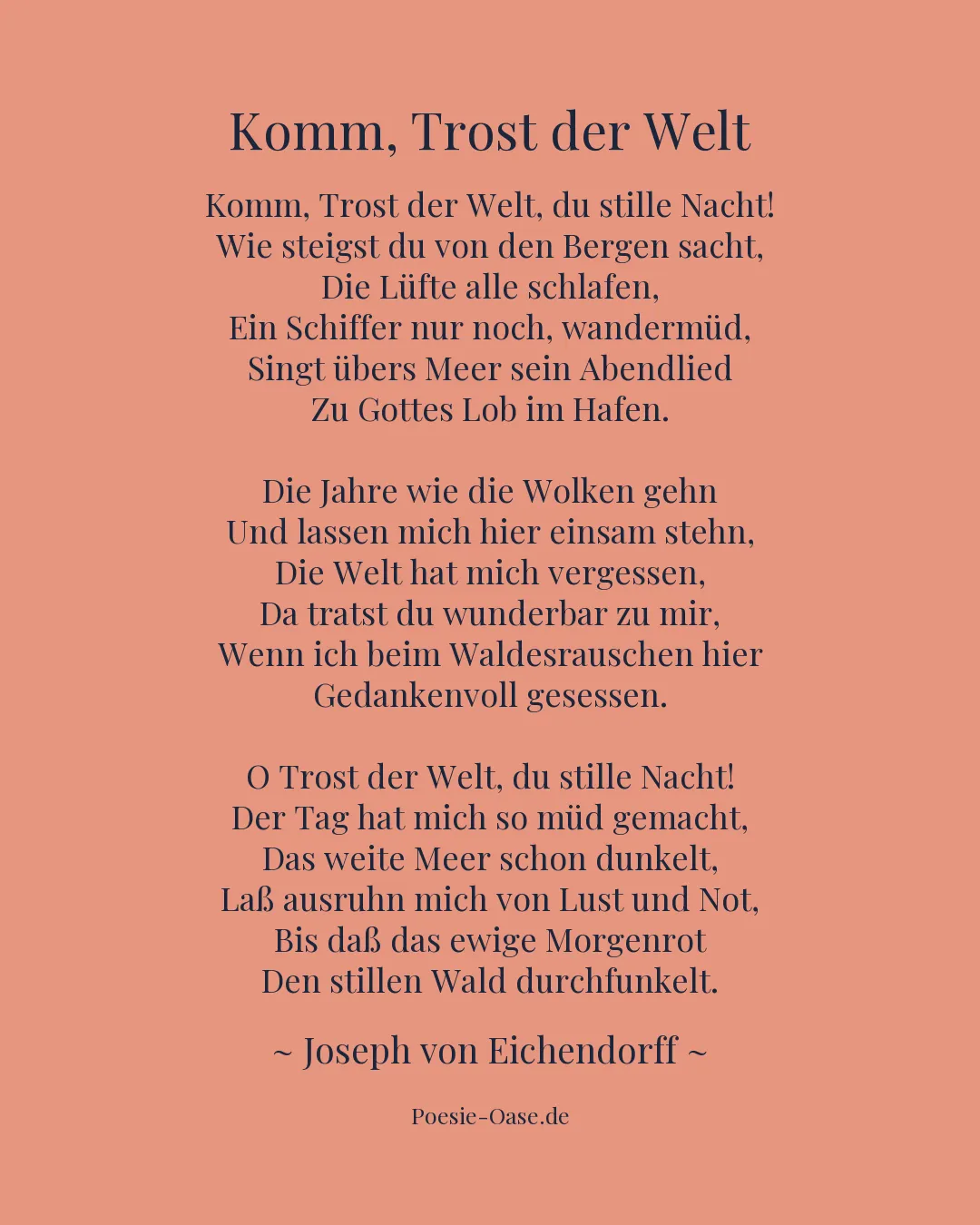 Illustration zu Komm, Trost der Welt