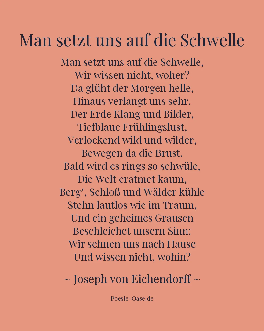 Illustration zu Man setzt uns auf die Schwelle