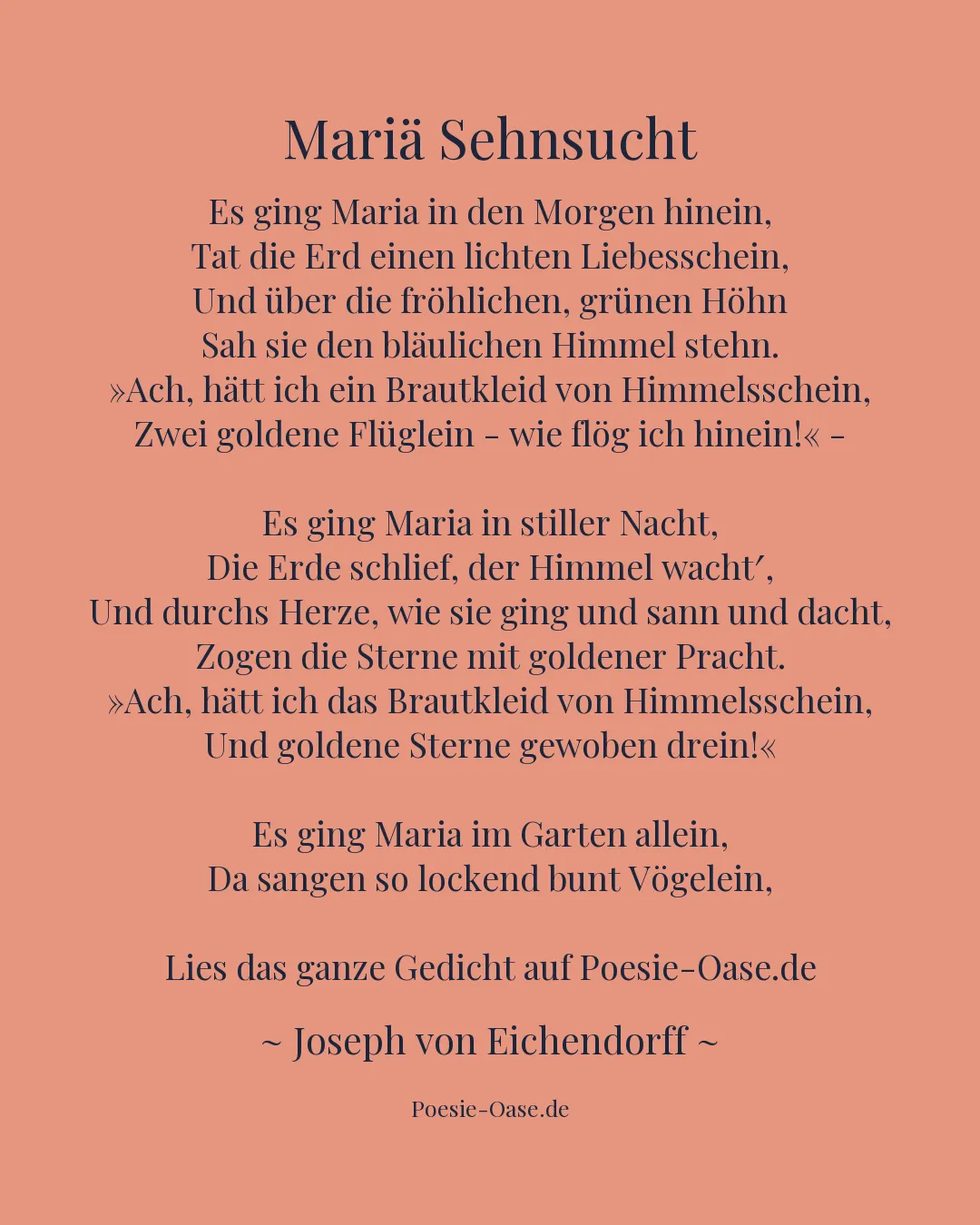 Illustration zu Mariä Sehnsucht