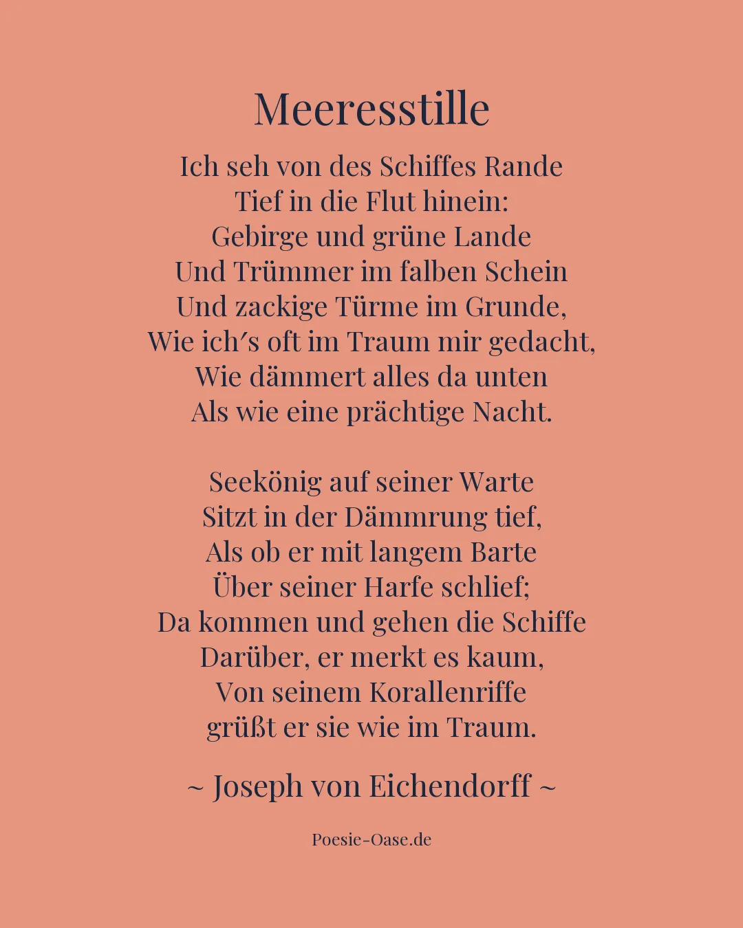Illustration zu Meeresstille
