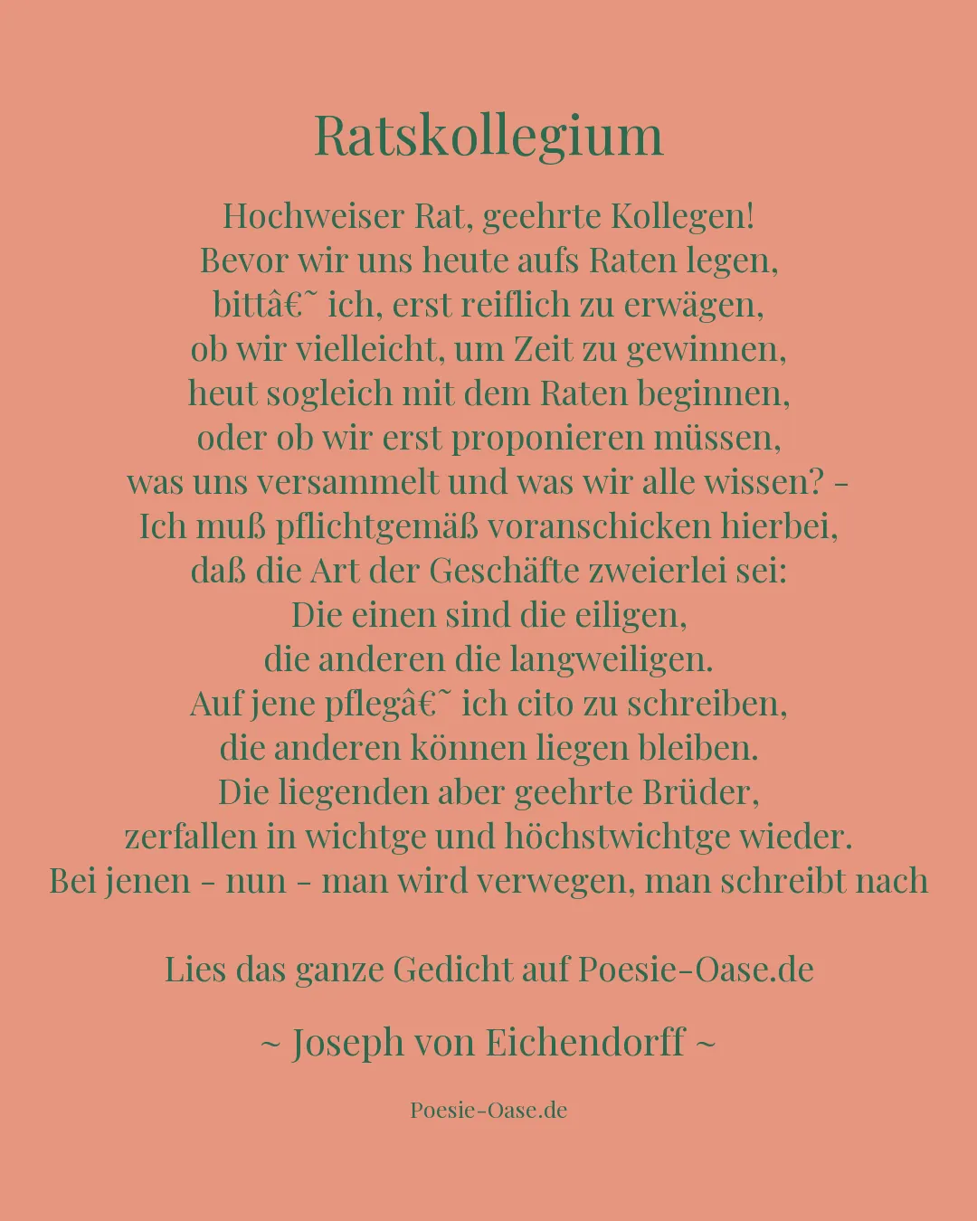 Illustration zu Ratskollegium