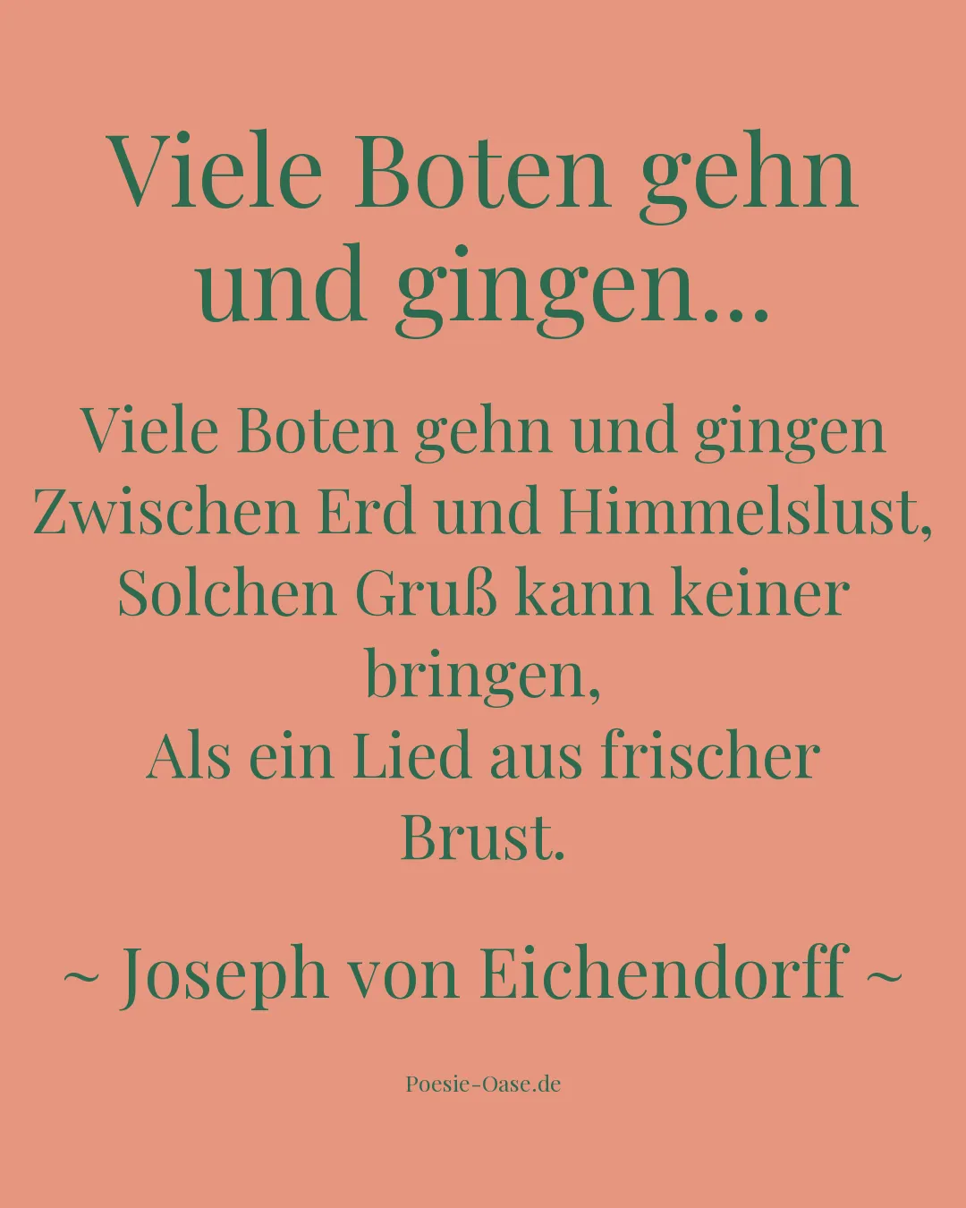 Illustration zu Viele Boten gehn und gingen...