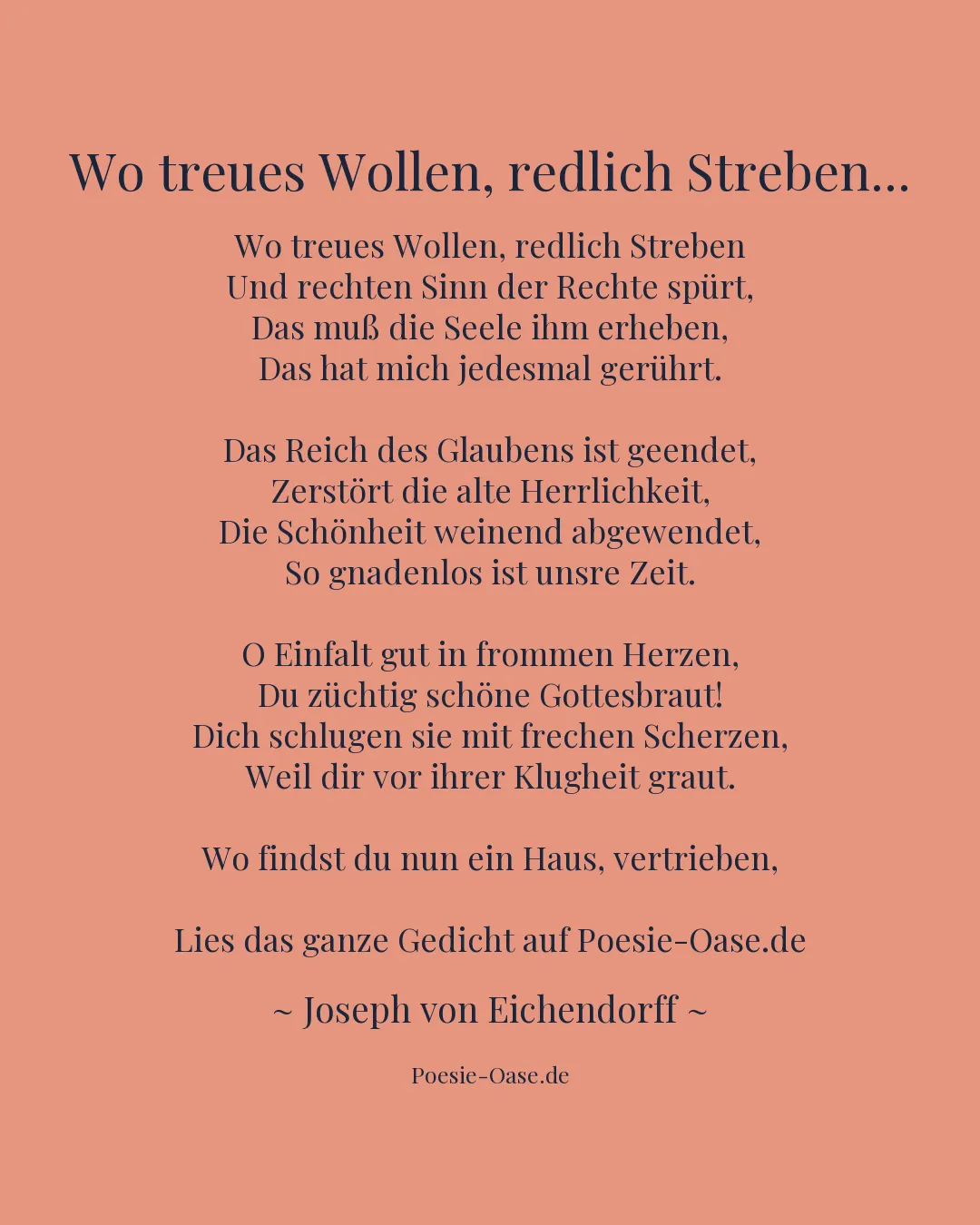Illustration zu Wo treues Wollen, redlich Streben...