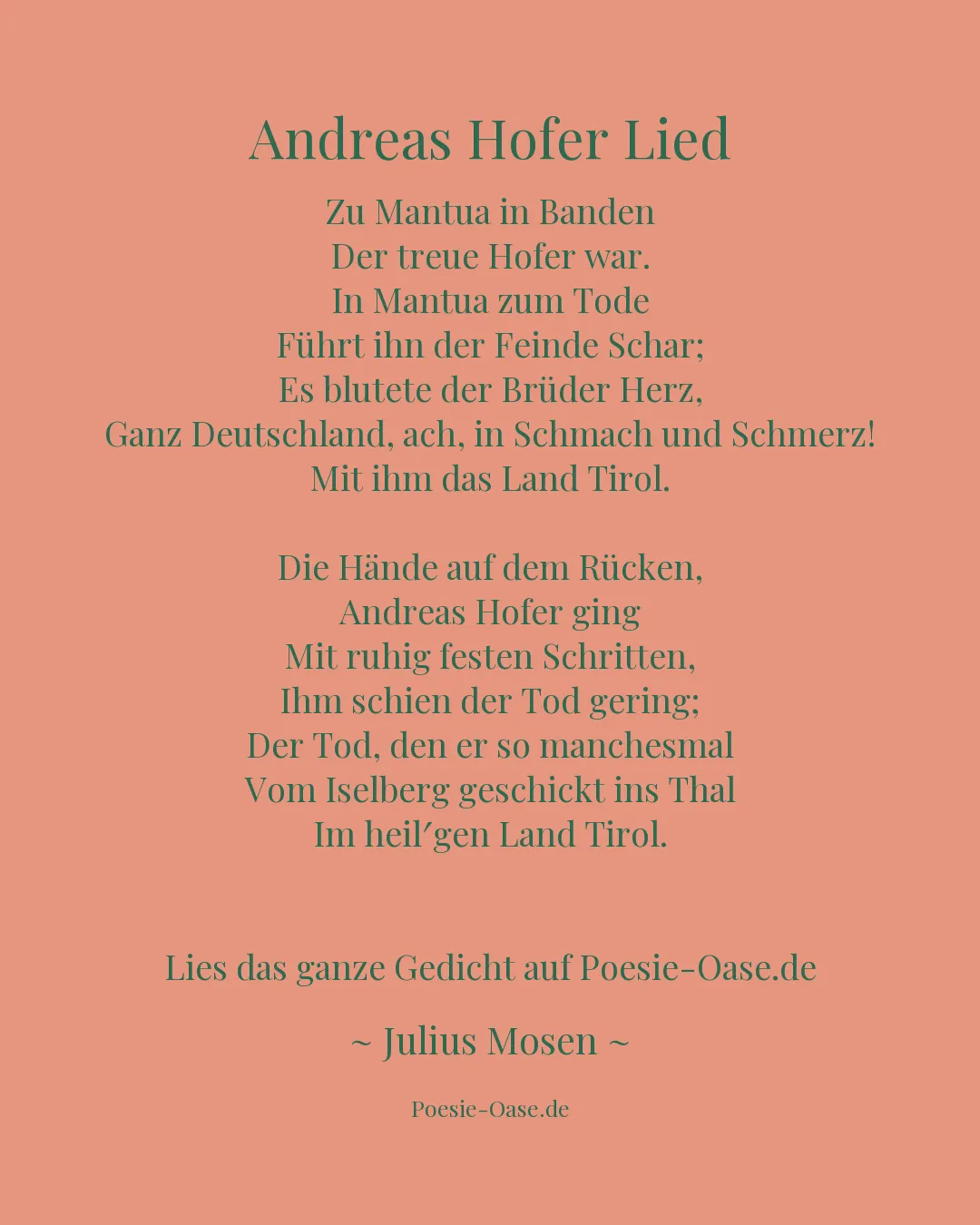 Illustration zu Andreas Hofer Lied