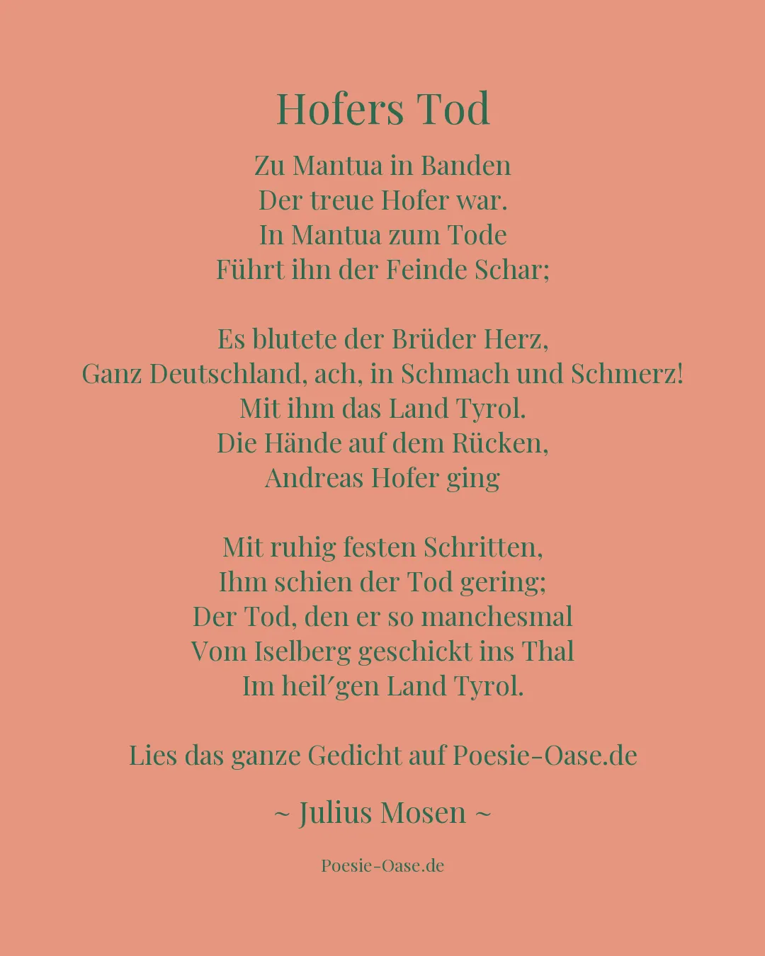 Illustration zu Hofers Tod