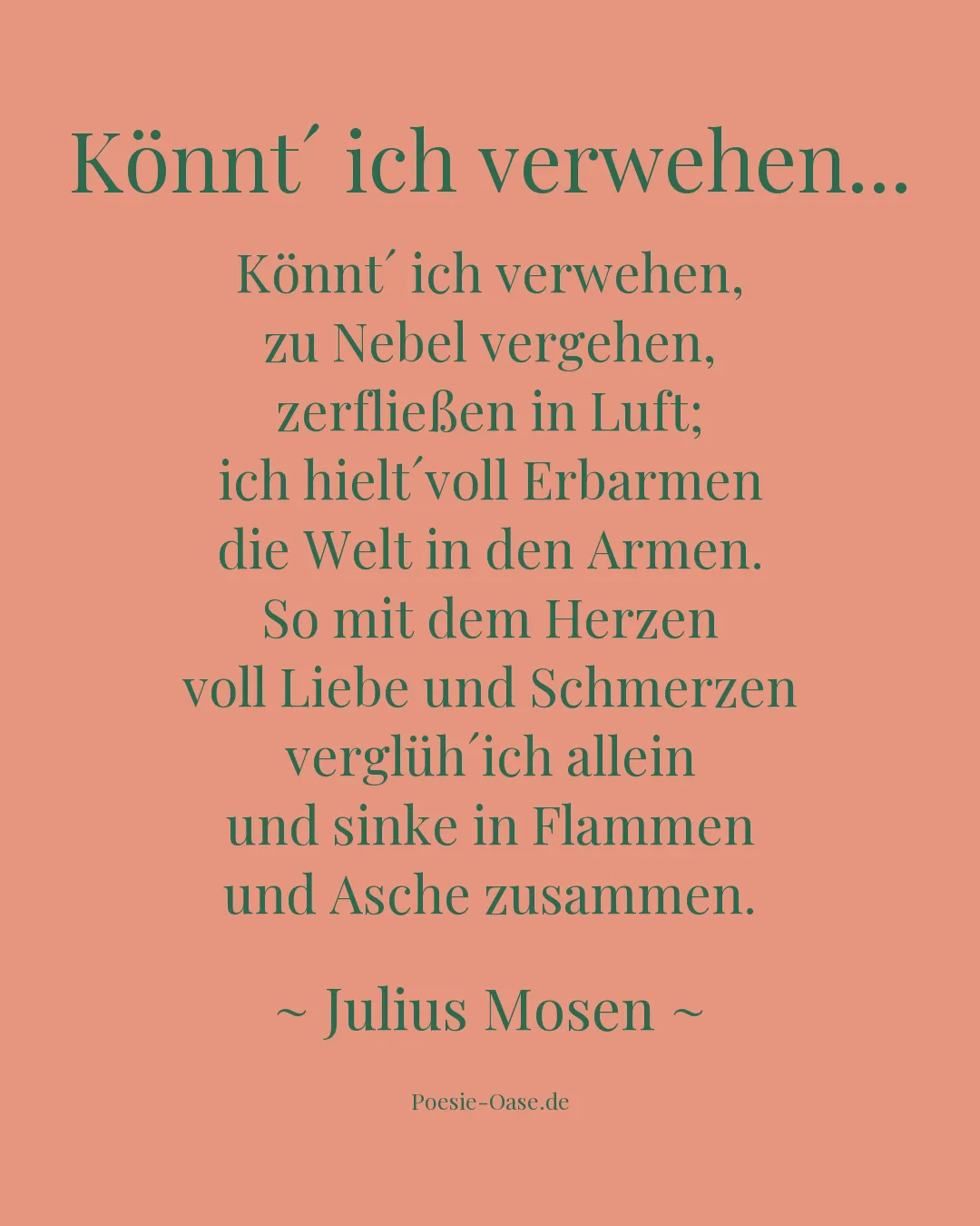 Illustration zu Könnt´ ich verwehen...