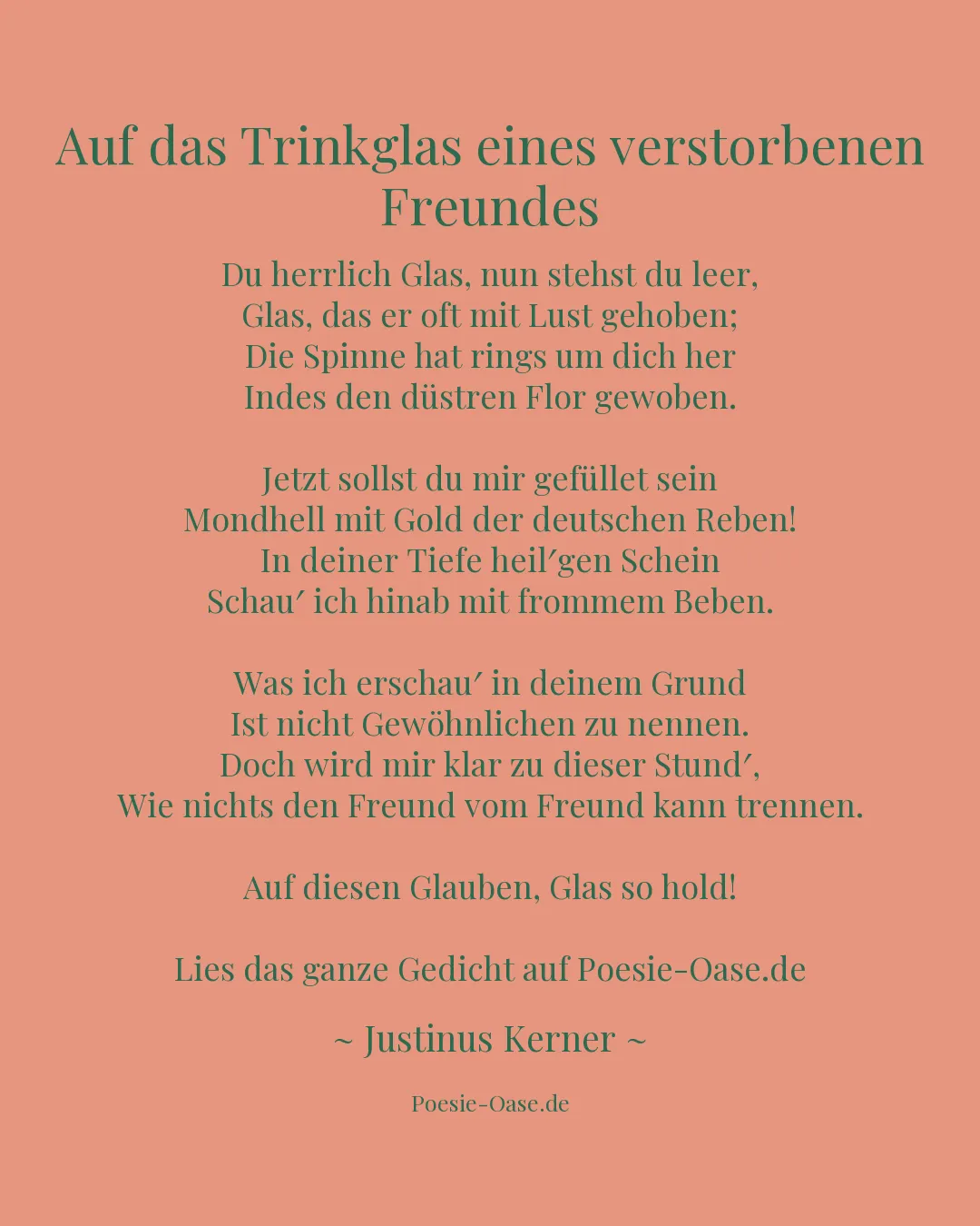 Illustration zu Auf das Trinkglas eines verstorbenen Freundes