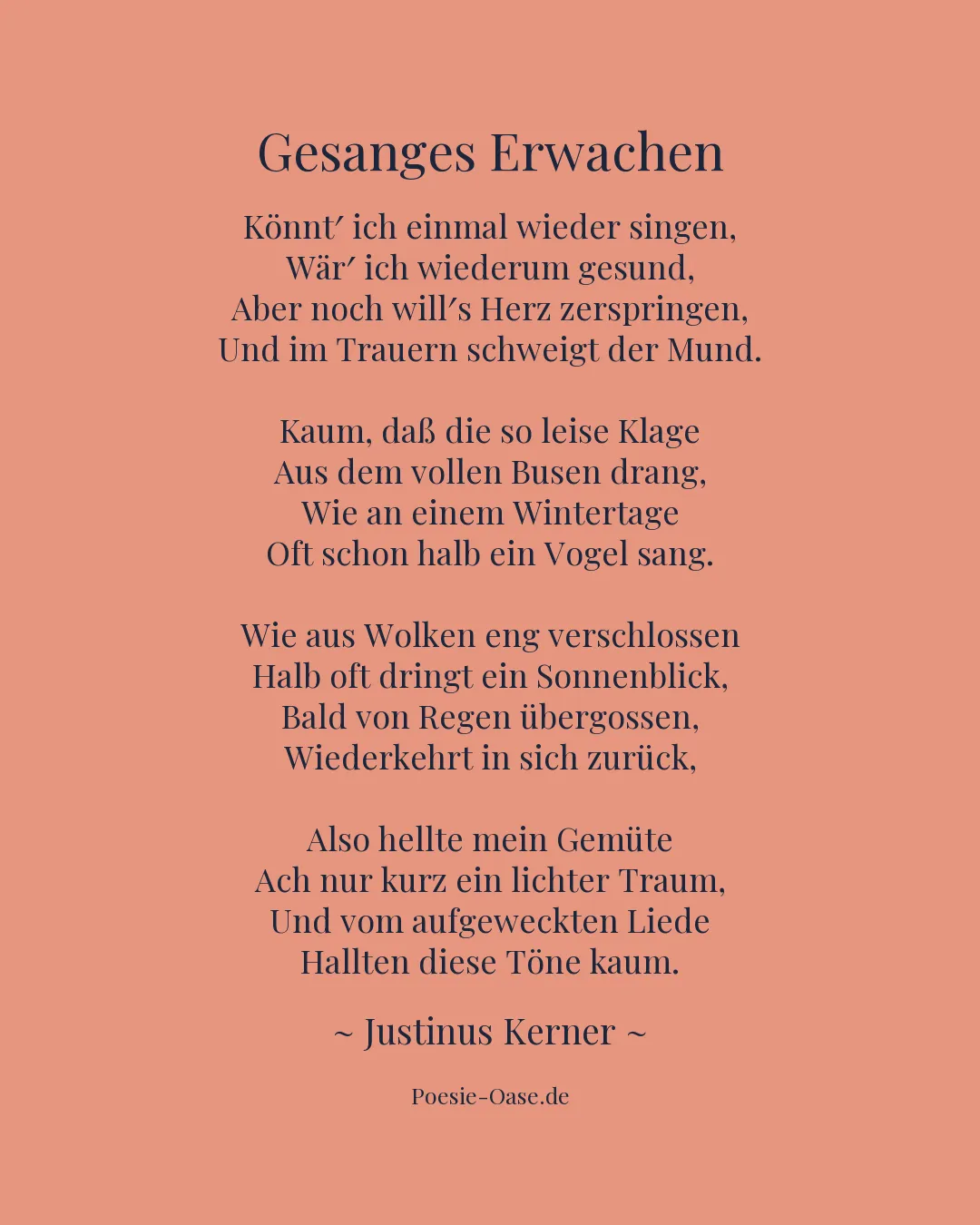 Illustration zu Gesanges Erwachen