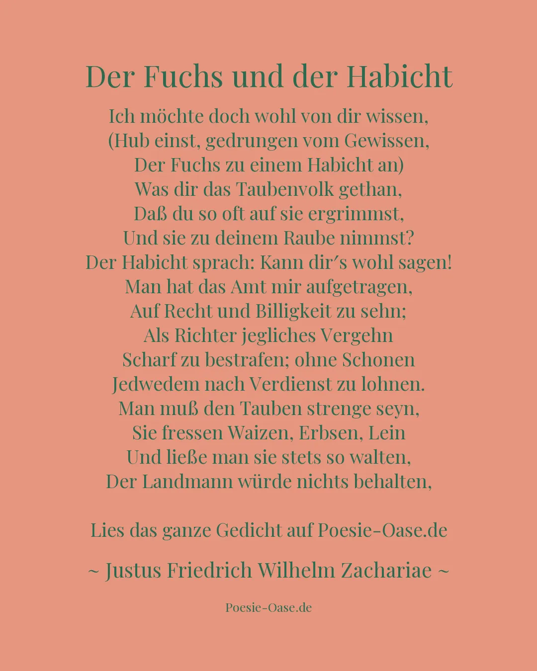 Illustration zu Der Fuchs und der Habicht