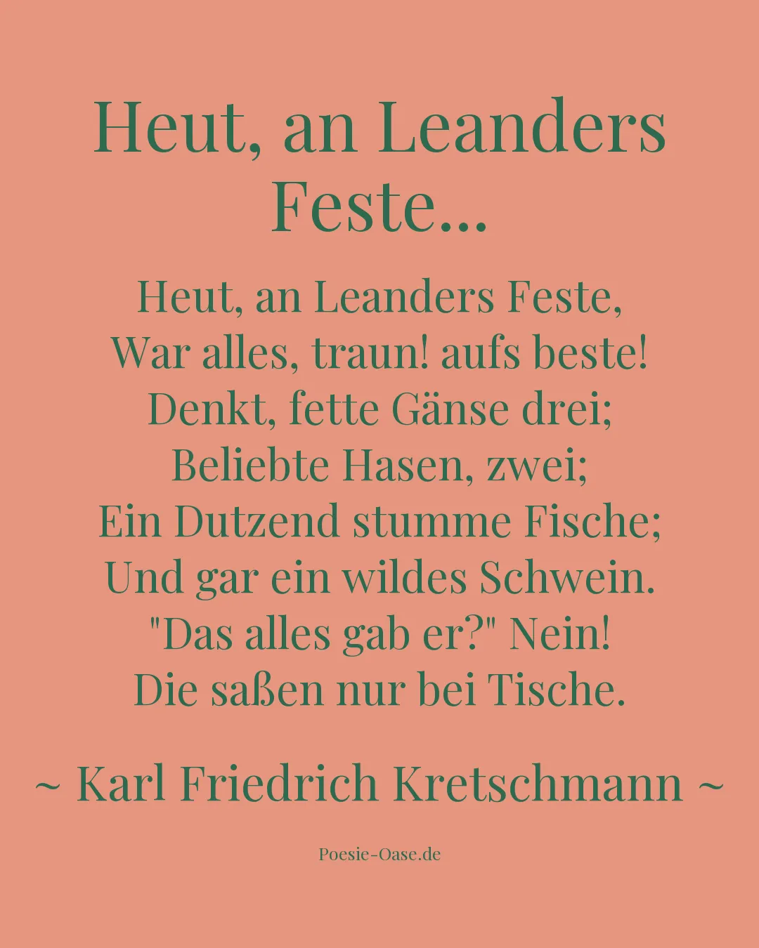 Illustration zu Heut, an Leanders Feste...
