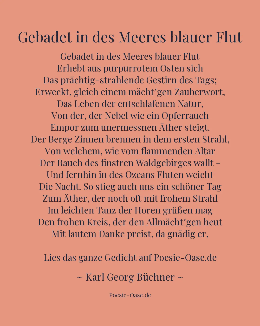 Illustration zu Gebadet in des Meeres blauer Flut