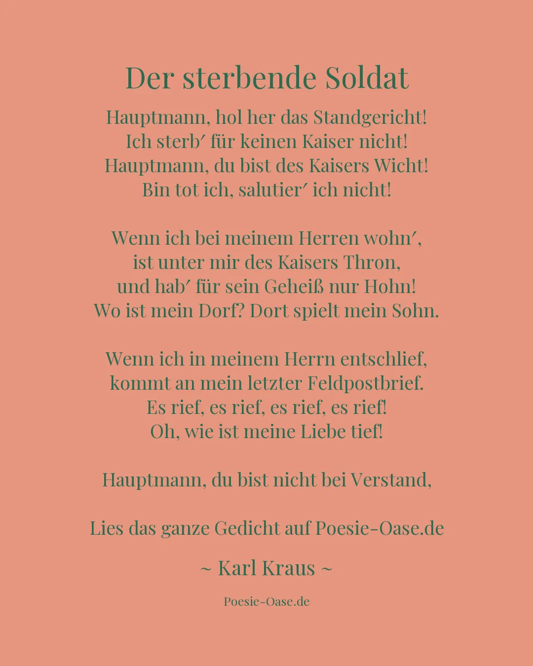 Illustration zu Der sterbende Soldat