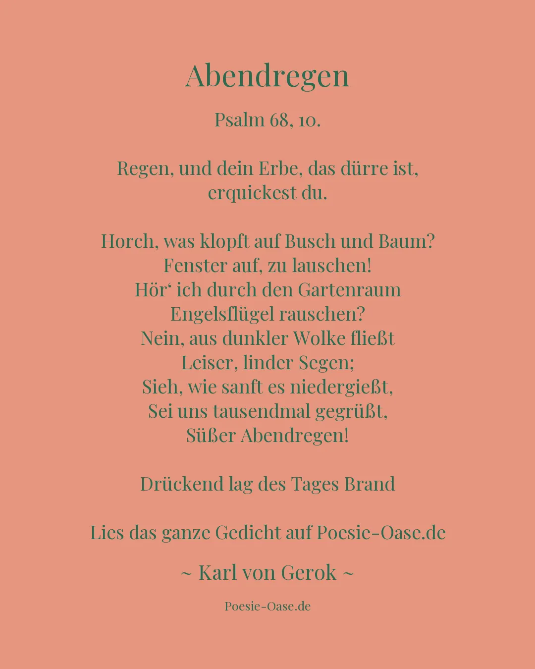 Illustration zu Abendregen