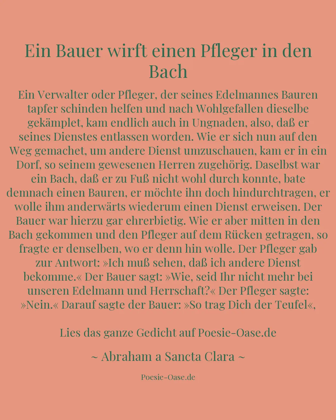Illustration zu Ein Bauer wirft einen Pfleger in den Bach