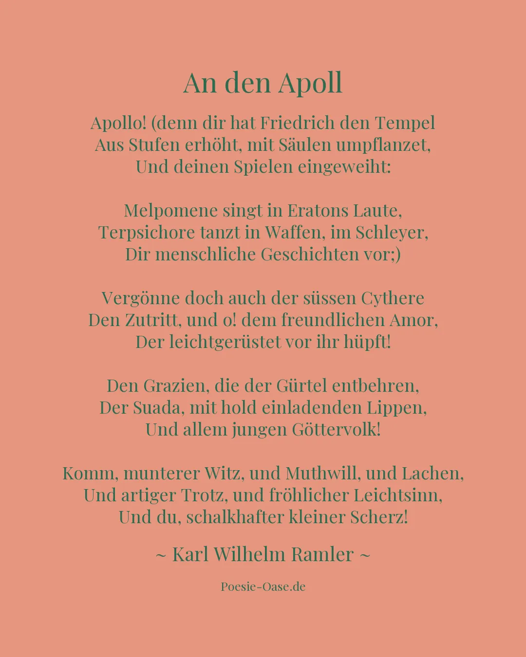 Illustration zu An den Apoll
