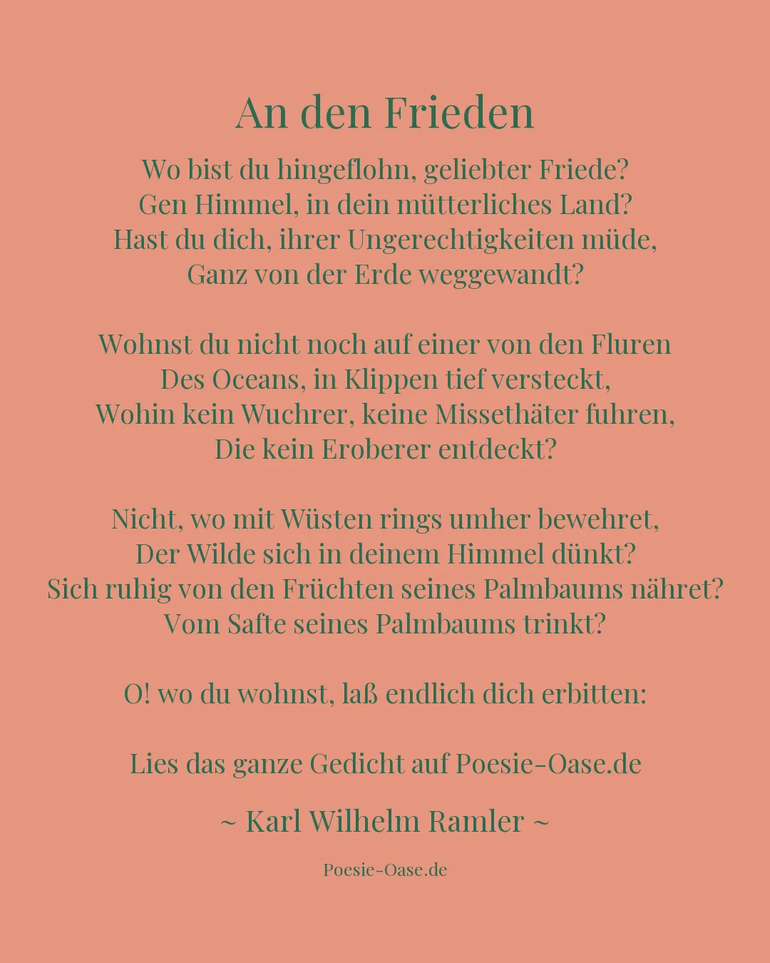 Illustration zu An den Frieden