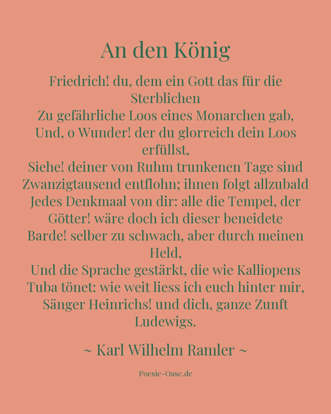 Illustration zu An den König