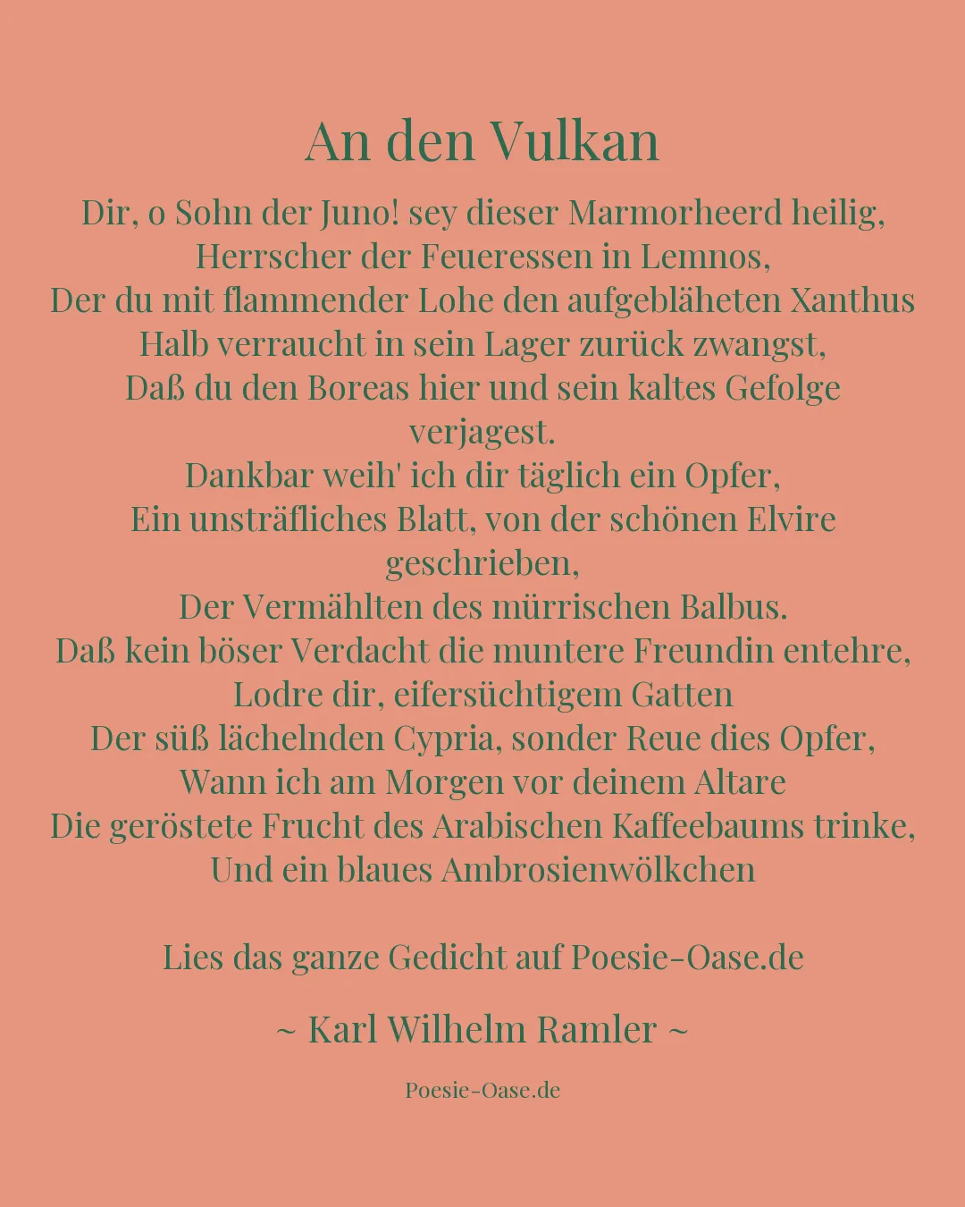 Illustration zu An den Vulkan