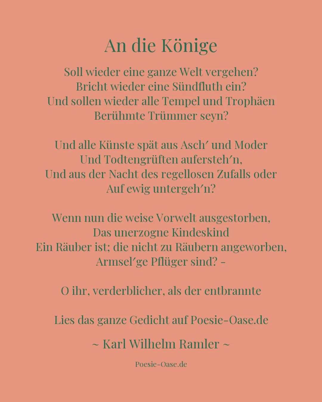 Illustration zu An die Könige