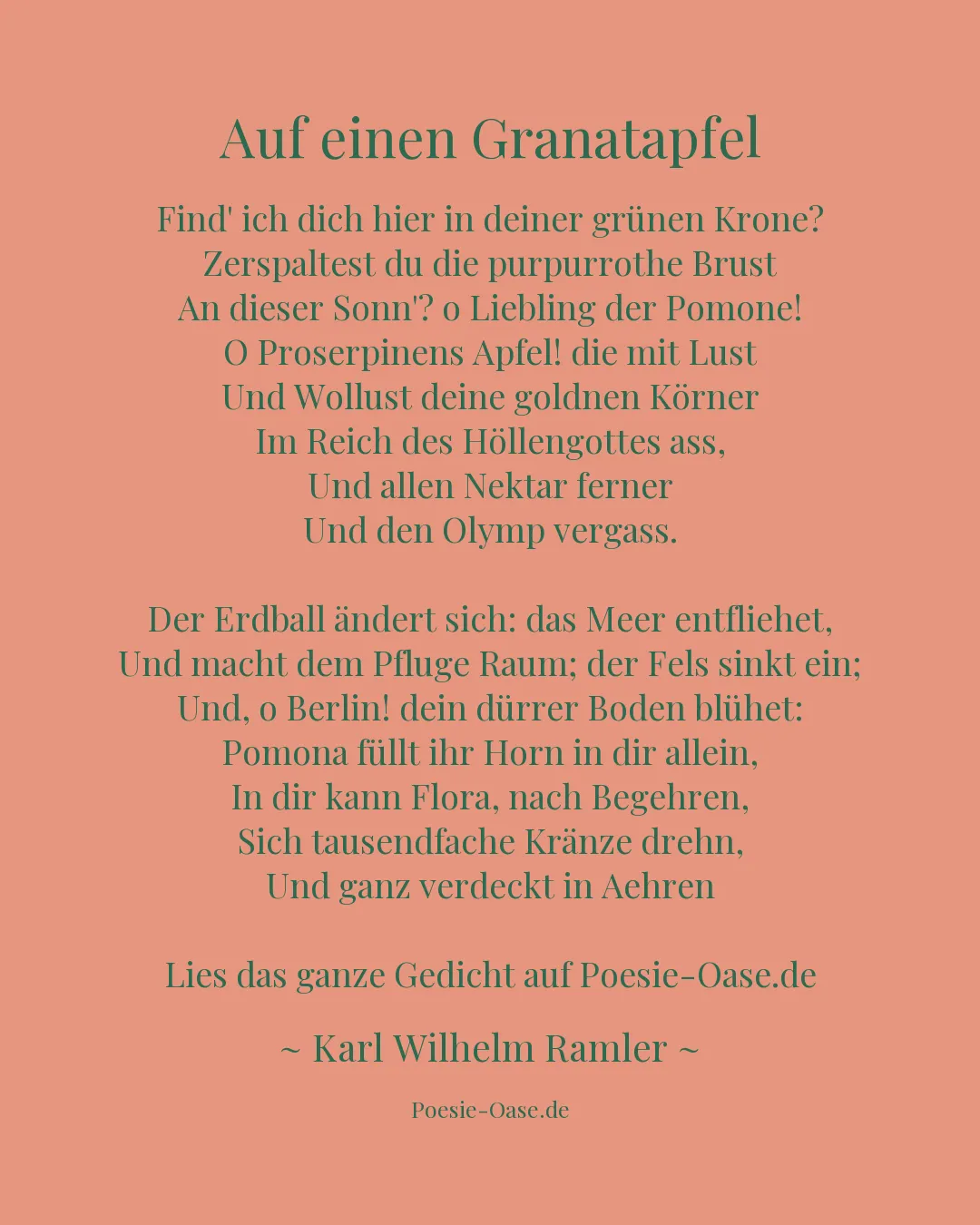 Illustration zu Auf einen Granatapfel