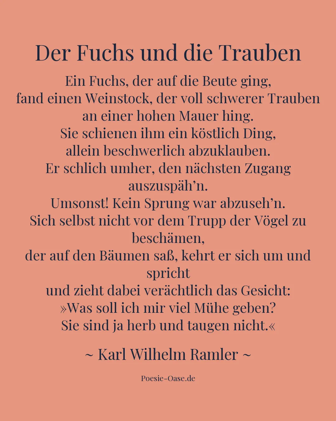 Illustration zu Der Fuchs und die Trauben