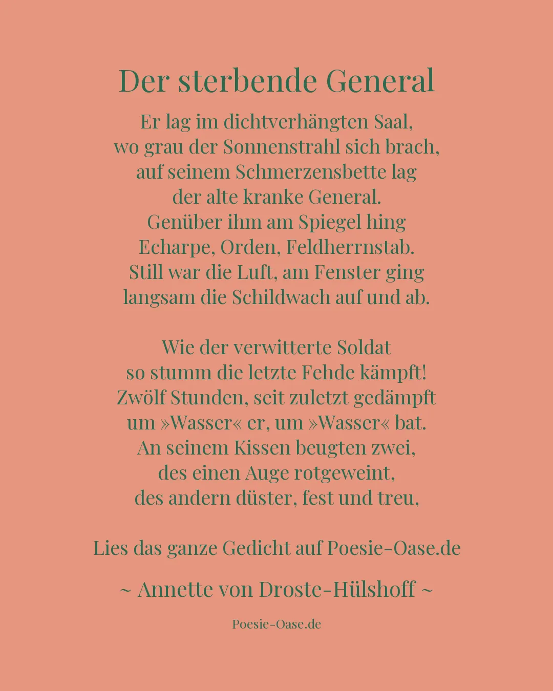 Illustration zu Der sterbende General