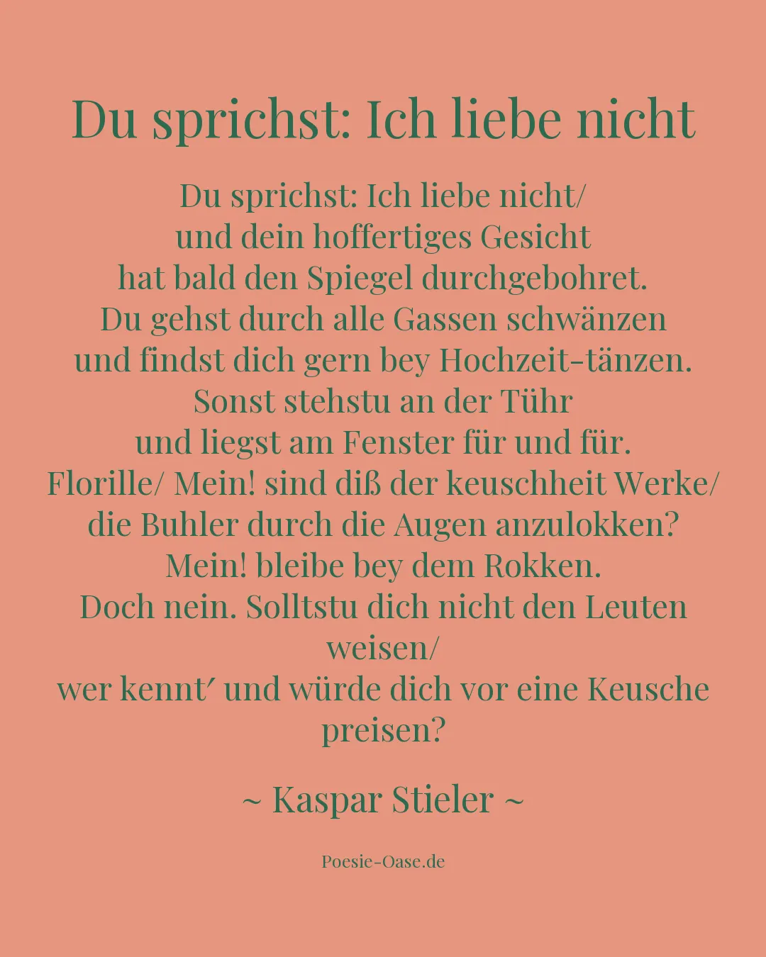 Illustration zu Du sprichst: Ich liebe nicht