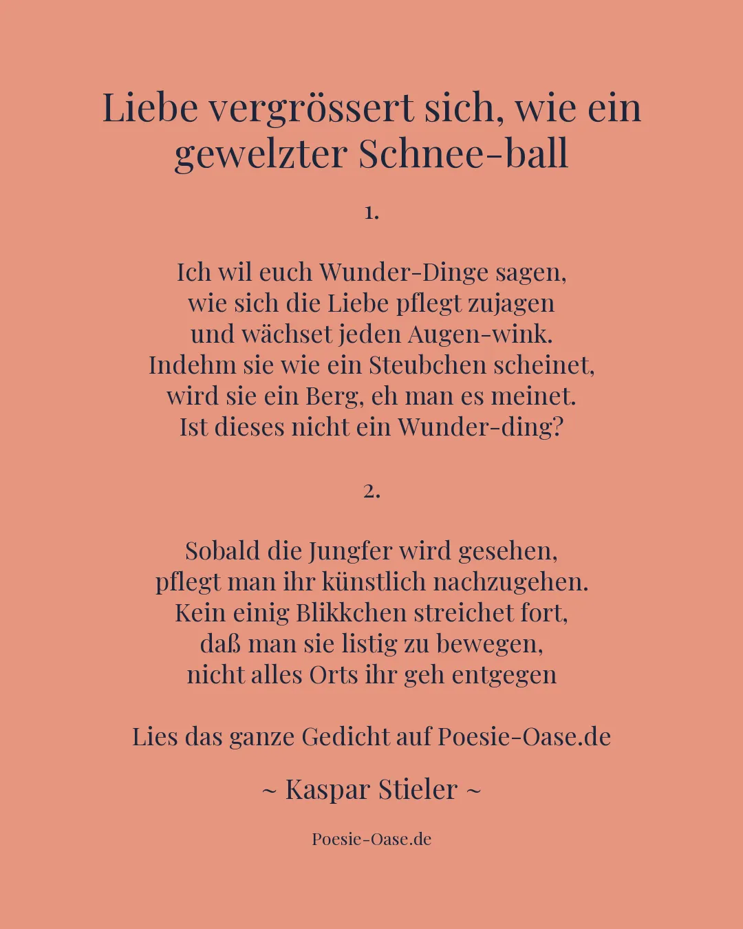Illustration zu Liebe vergrössert sich, wie ein gewelzter Schnee-ball
