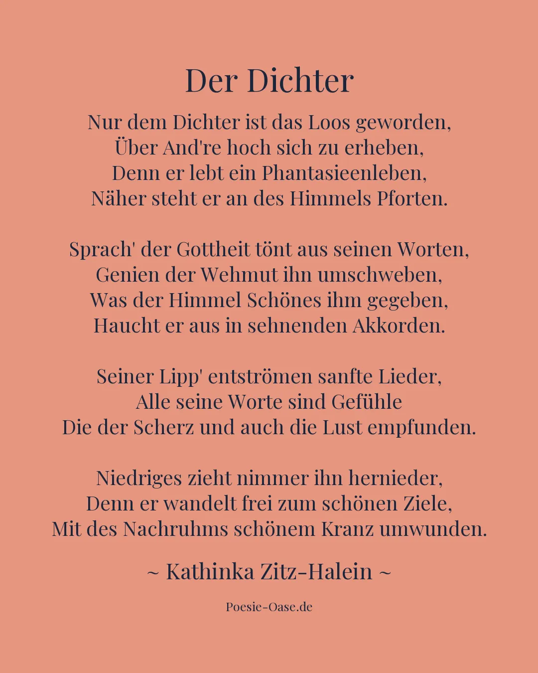 Illustration zu Der Dichter