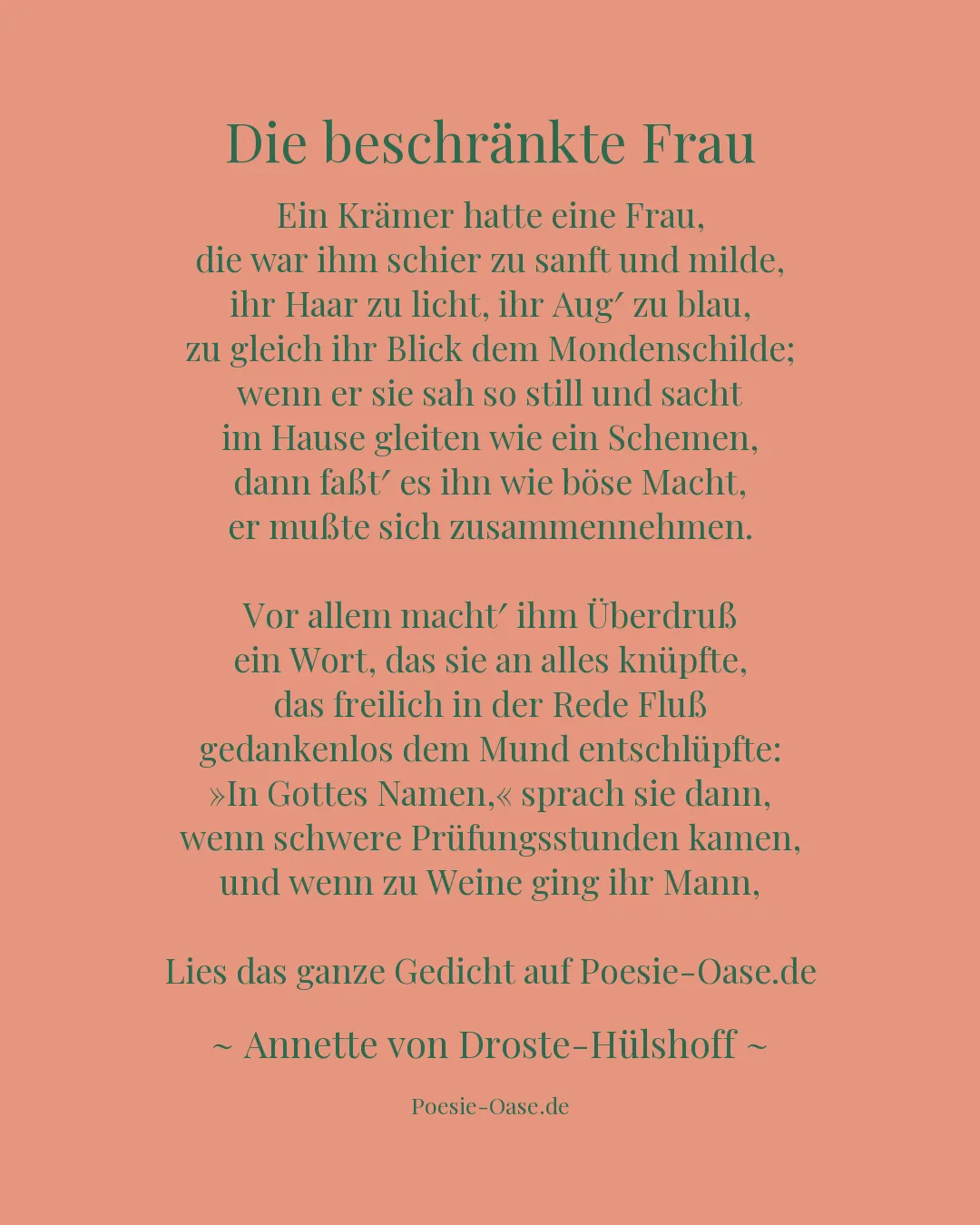 Illustration zu Die beschränkte Frau
