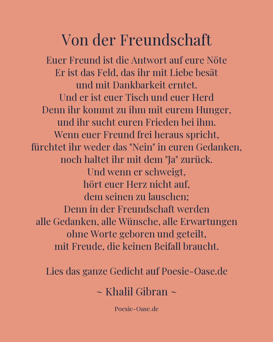 Illustration zu Von der Freundschaft