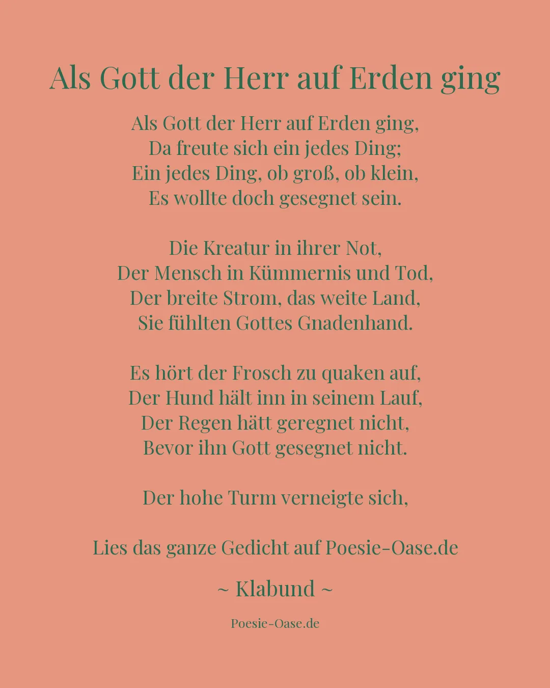 Illustration zu Als Gott der Herr auf Erden ging