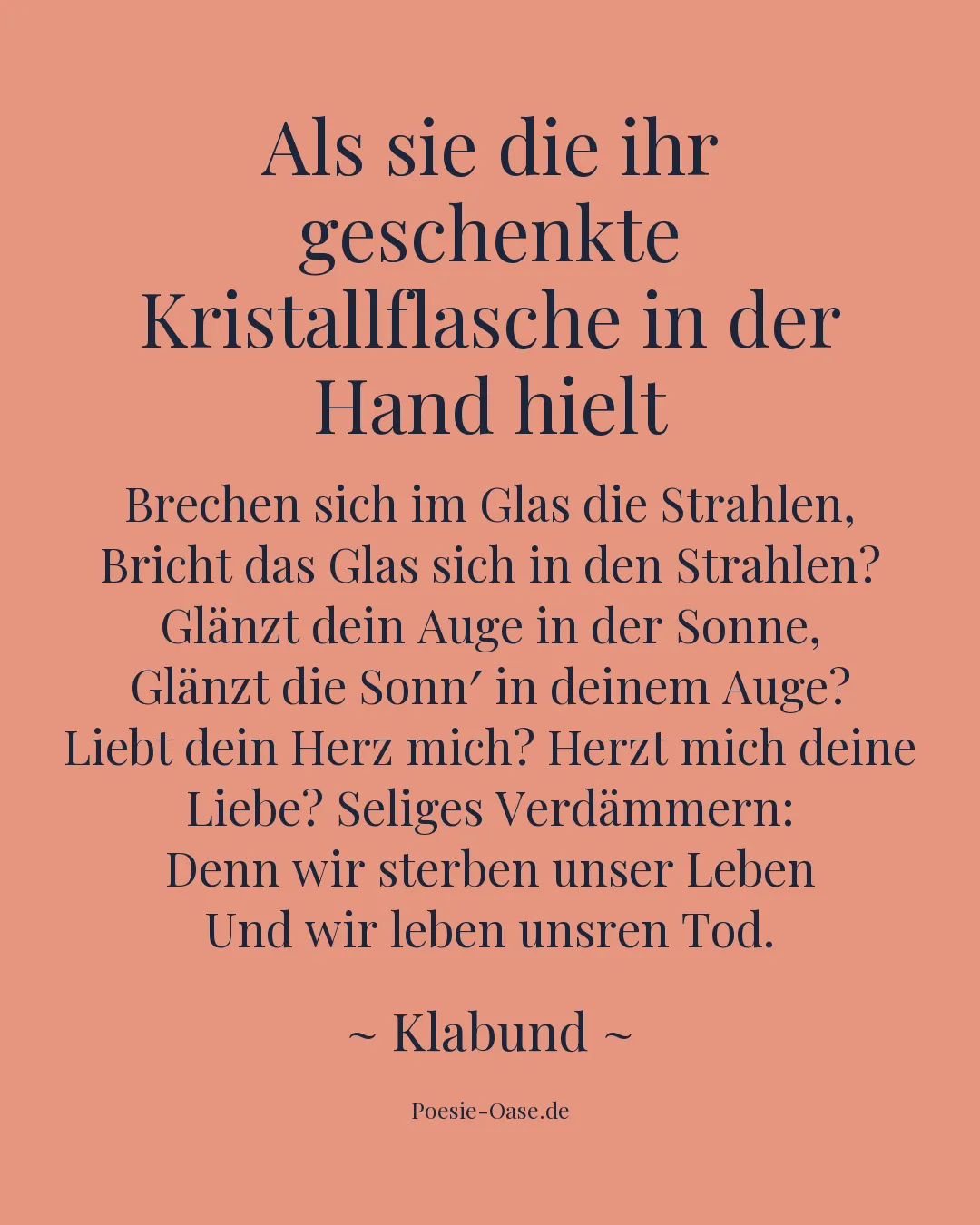 Illustration zu Als sie die ihr geschenkte Kristallflasche in der Hand hielt
