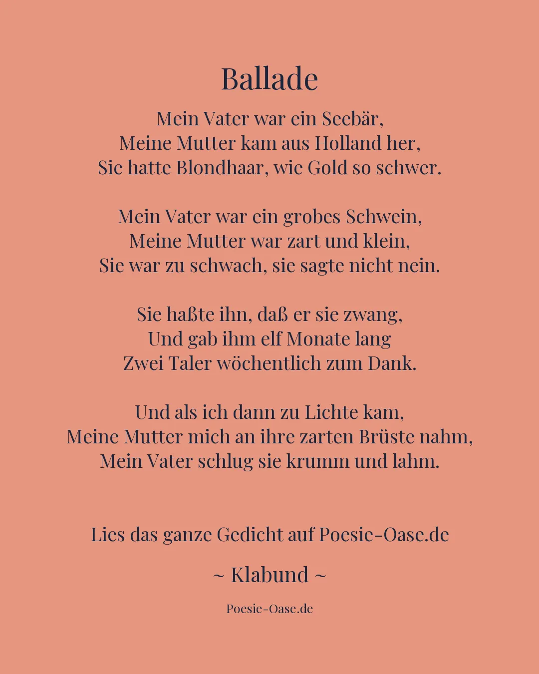 Illustration zu Ballade