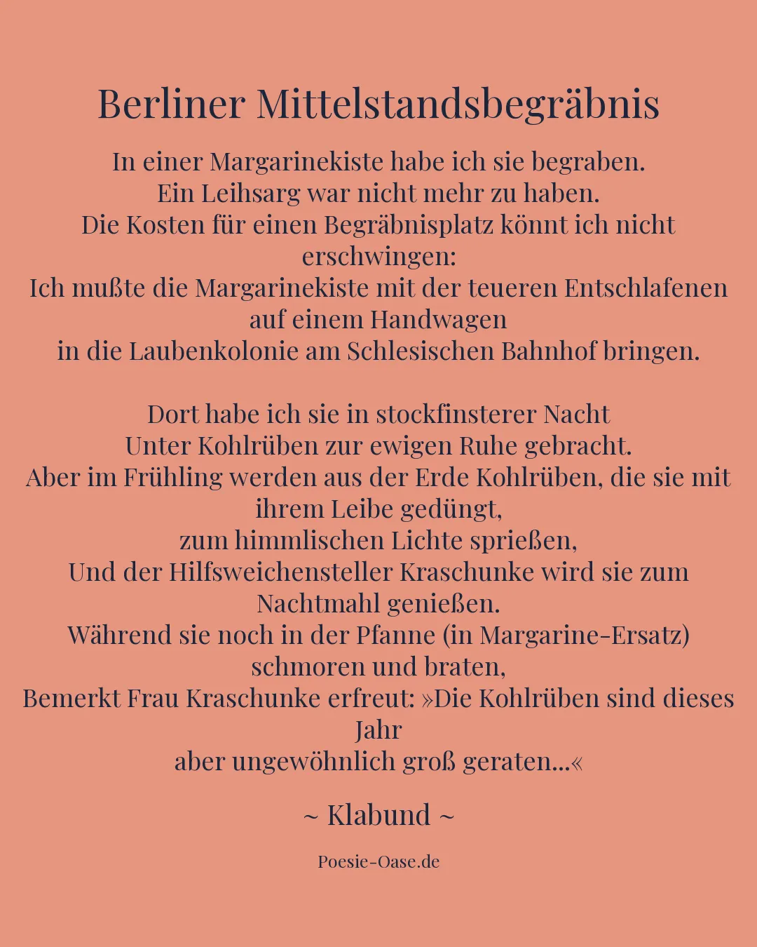 Illustration zu Berliner Mittelstandsbegräbnis