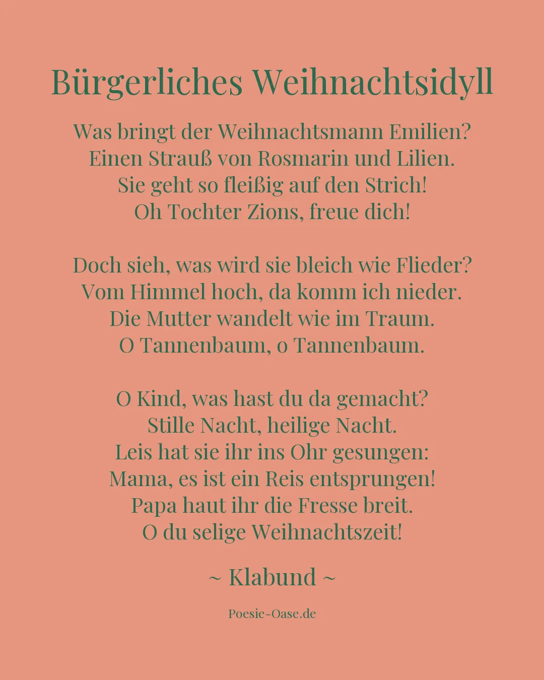 Illustration zu Bürgerliches Weihnachtsidyll