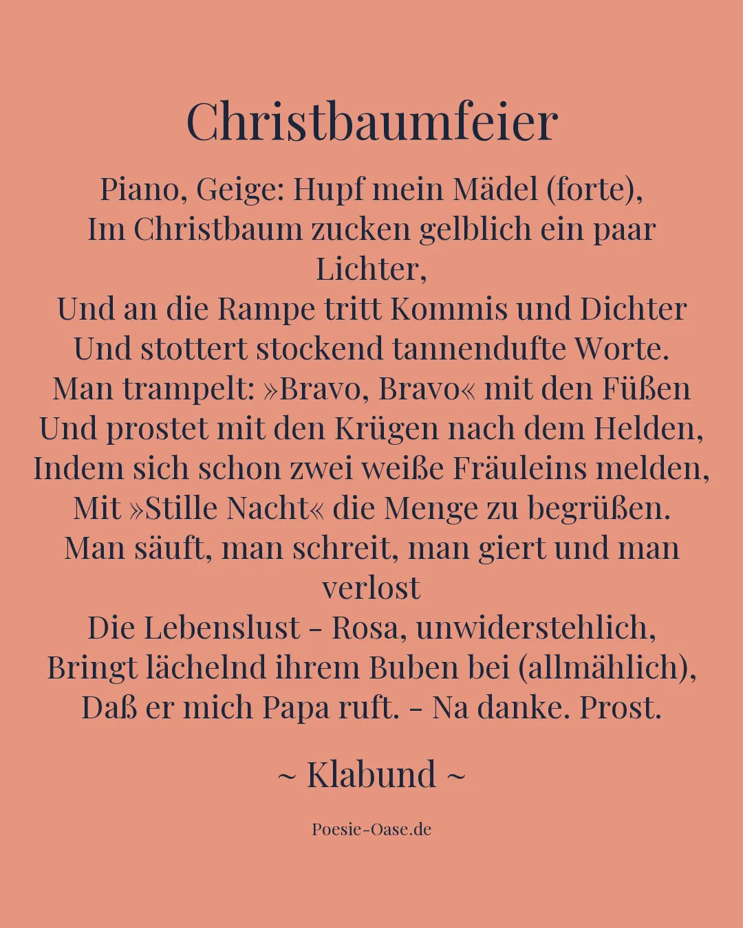 Illustration zu Christbaumfeier
