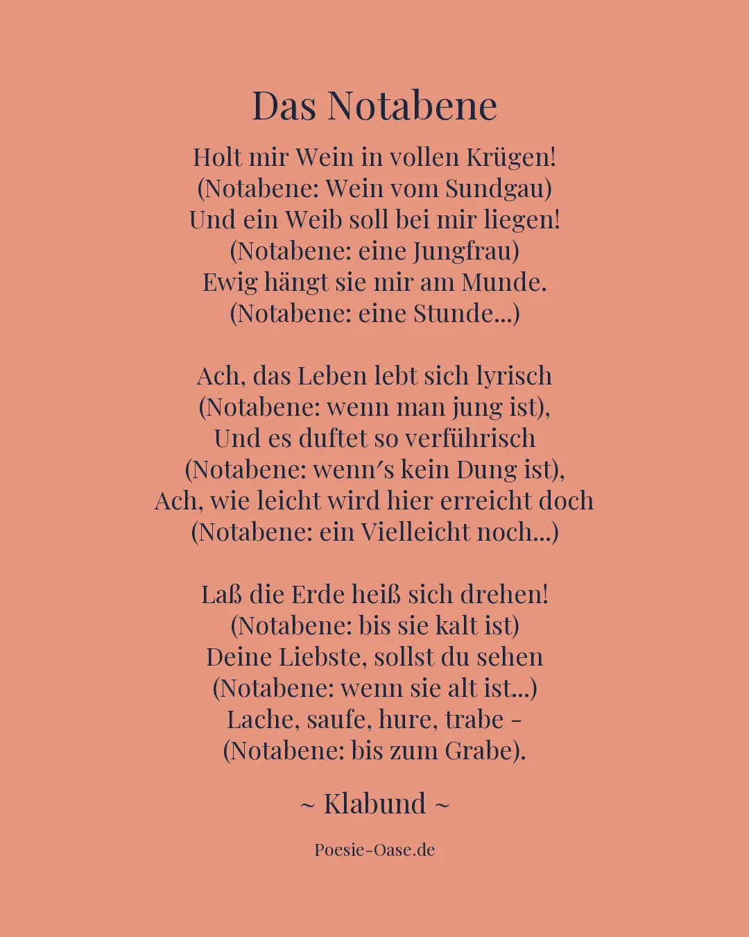 Illustration zu Das Notabene