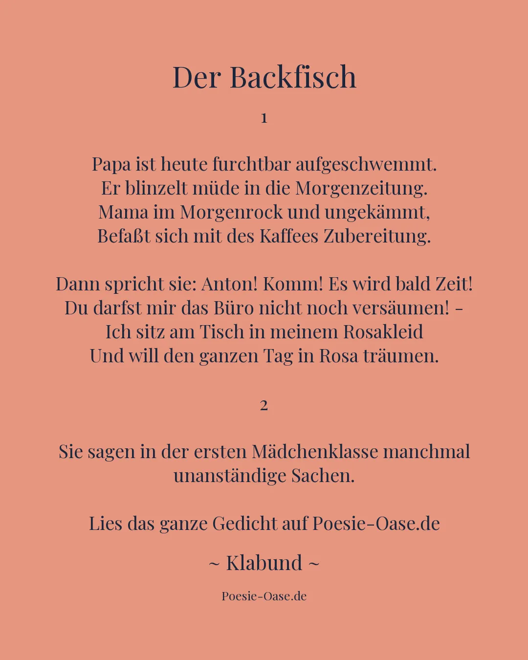 Illustration zu Der Backfisch