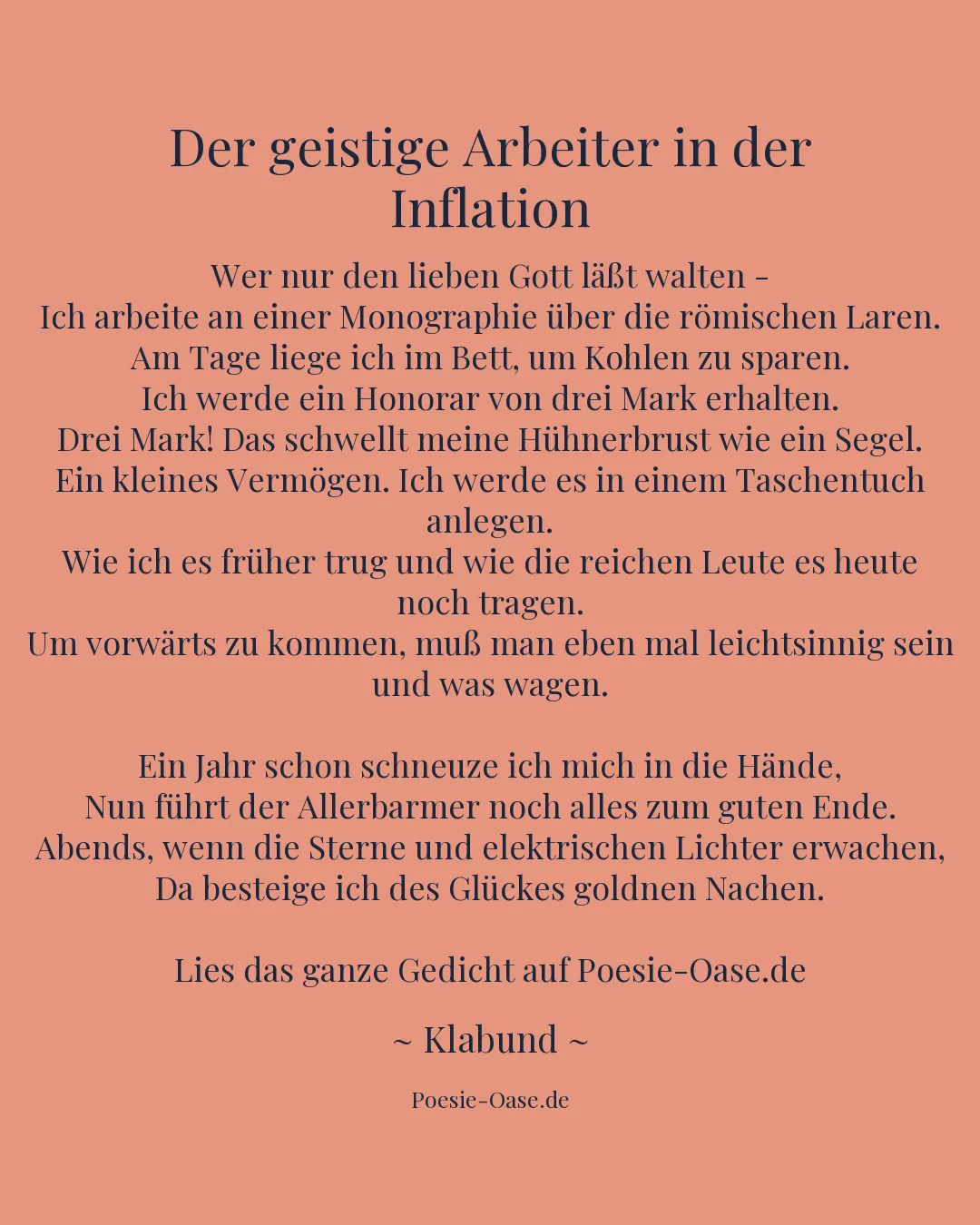 Illustration zu Der geistige Arbeiter in der Inflation